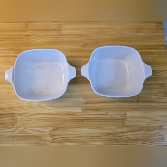 Vintage Corning Ware Set of 2 Blue Cornflower Individual Casserole Dishes - Picture 2 of 3